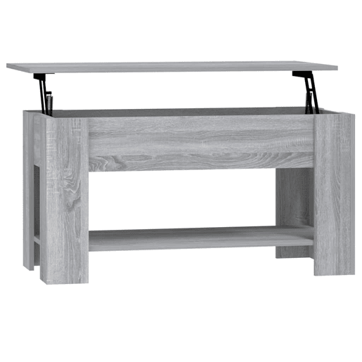 Mesa de Centro, Mesa baixa, 101x49x52cm derivados de madeira cinzento sonoma