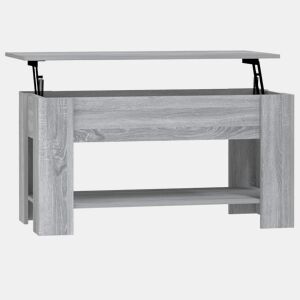 Mesa de Centro, Mesa baixa, 101x49x52cm derivados de madeira cinzento sonoma