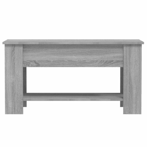 Mesa de Centro, Mesa baixa, 101x49x52cm derivados de madeira cinzento sonoma