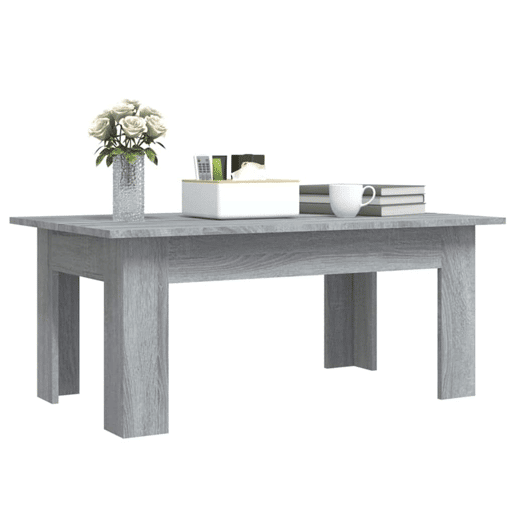 Mesa de Centro, Mesa baixa, 100x60x42cm derivados de madeira cinzento sonoma