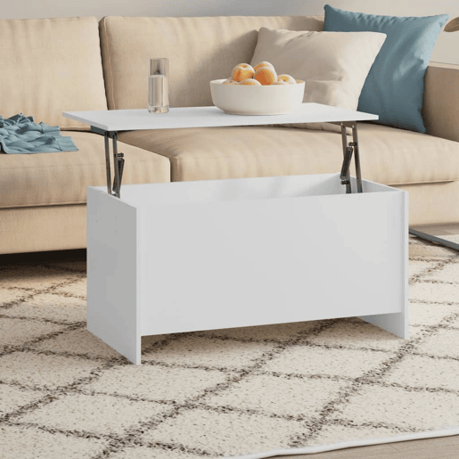 Mesa de Centro, Mesa baixa, 102x55,5x52,5 cm madeira processada branco