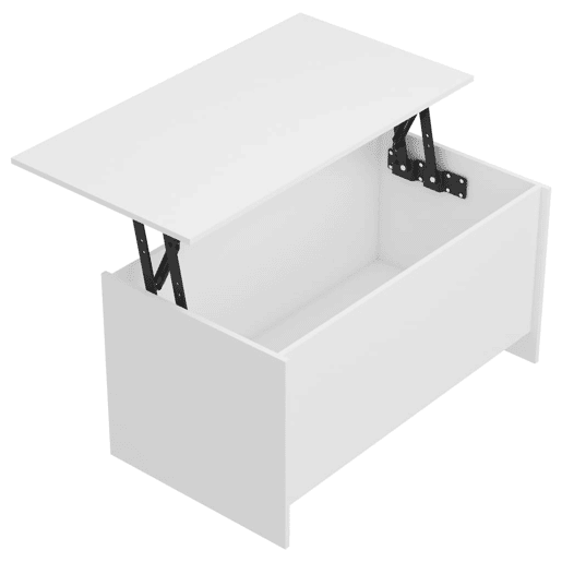 Mesa de Centro, Mesa baixa, 102x55,5x52,5 cm madeira processada branco