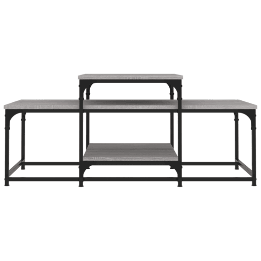 Mesa de Centro, Mesa baixa, 102x60x45 cm derivados madeira cinzento sonoma