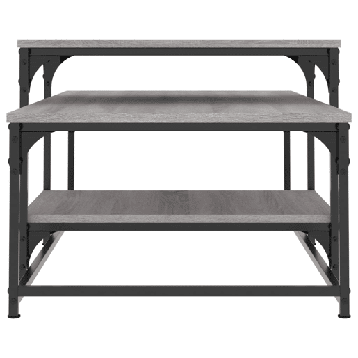 Mesa de Centro, Mesa baixa, 102x60x45 cm derivados madeira cinzento sonoma