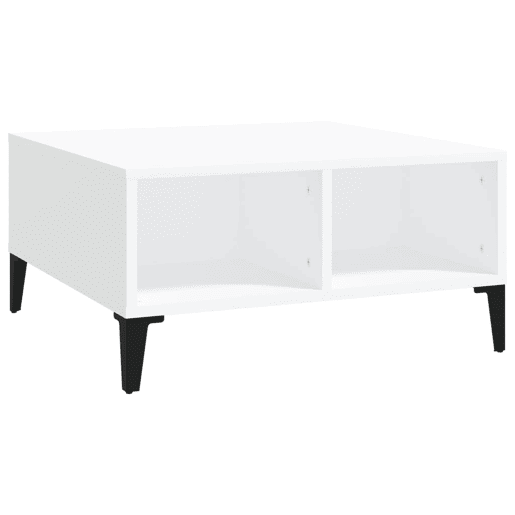 Mesa de Centro, Mesa baixa, 60x60x30 cm derivados de madeira branco