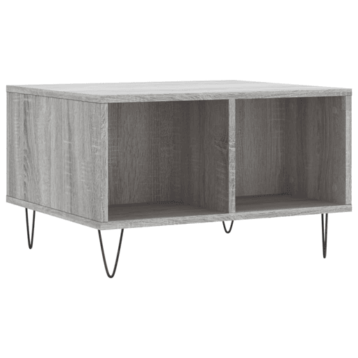 Mesa de Centro, Mesa baixa, 60x50x36,5 cm derivados de madeira cinza sonoma