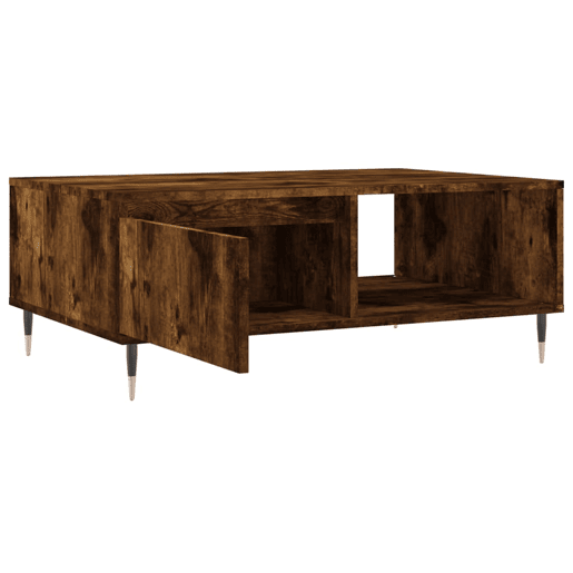 Mesa de Centro, Mesa baixa, 90x60x35 cm derivados de madeira carvalho fumado