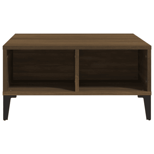 Mesa de Centro, Mesa baixa, 60x60x30 cm aglomerado cor carvalho castanho