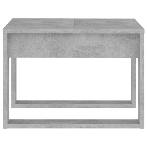 Mesa de Centro, Mesa baixa, 50x50x35 cm derivados de madeira cinzento cimento