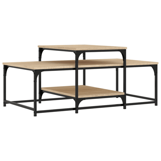 Mesa de Centro, Mesa baixa, 102x60x45cm derivados de madeira carvalho sonoma