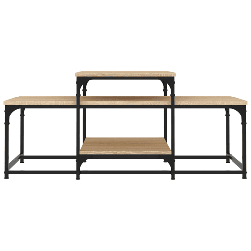 Mesa de Centro, Mesa baixa, 102x60x45cm derivados de madeira carvalho sonoma