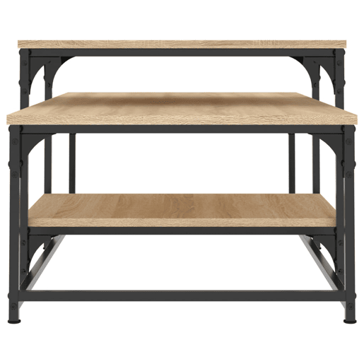 Mesa de Centro, Mesa baixa, 102x60x45cm derivados de madeira carvalho sonoma