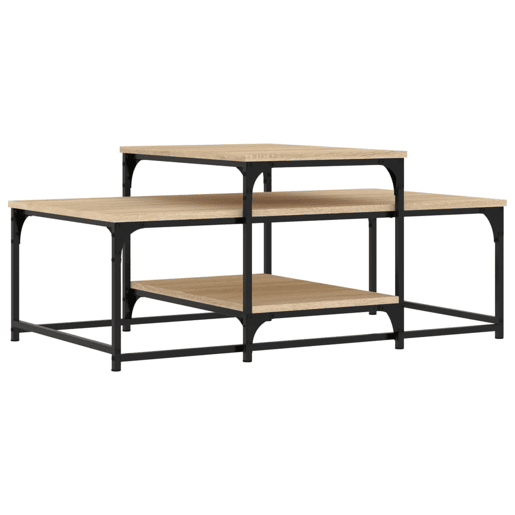 Mesa de Centro, Mesa baixa, 102x60x45cm derivados de madeira carvalho sonoma