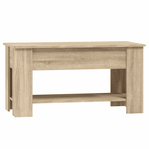 Mesa de Centro, Mesa baixa, 101x49x52 cm madeira processada carvalho sonoma