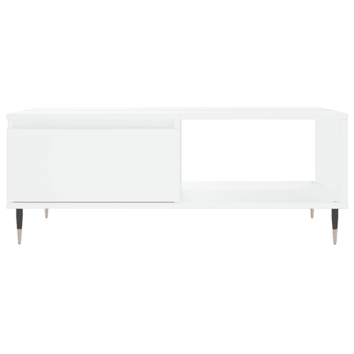 Mesa de Centro, Mesa baixa, 90x60x35 cm derivados de madeira branco