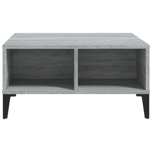 Mesa de Centro, Mesa baixa, 60x60x30 cm derivados de madeira cinzento sonoma