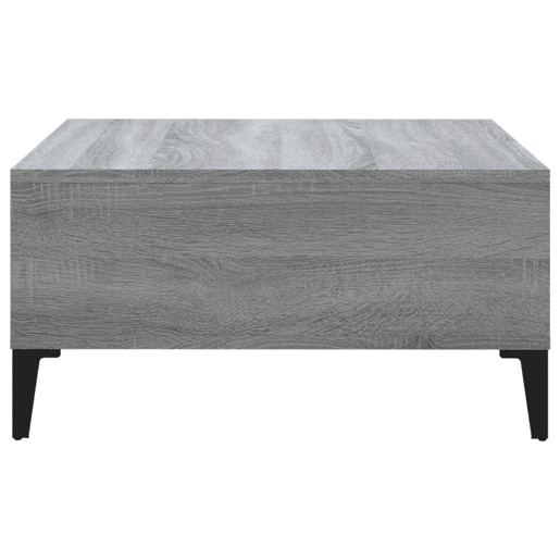 Mesa de Centro, Mesa baixa, 60x60x30 cm derivados de madeira cinzento sonoma