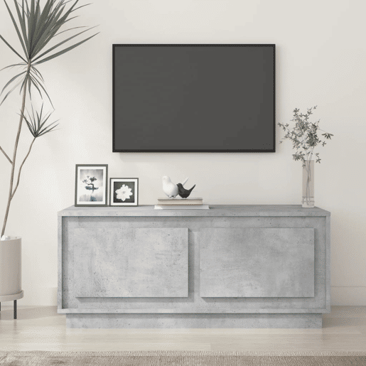 Mesa de Centro, Mesa baixa, 102x50x44 cm derivados de madeira cinza cimento