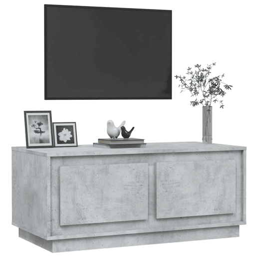 Mesa de Centro, Mesa baixa, 102x50x44 cm derivados de madeira cinza cimento