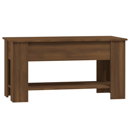 Mesa de Centro, Mesa baixa, 101x49x52 cm madeira processada carvalho castanho