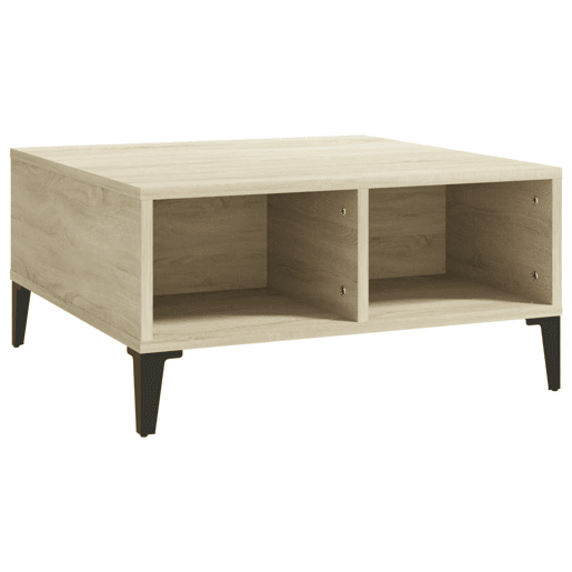 Mesa de Centro, Mesa baixa, 60x60x30 cm derivados de madeira carvalho sonoma