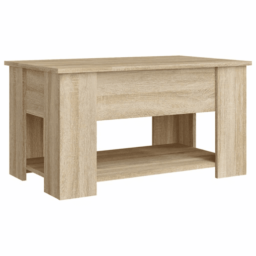 Mesa de Centro, Mesa baixa, 79x49x41 cm madeira processada carvalho sonoma