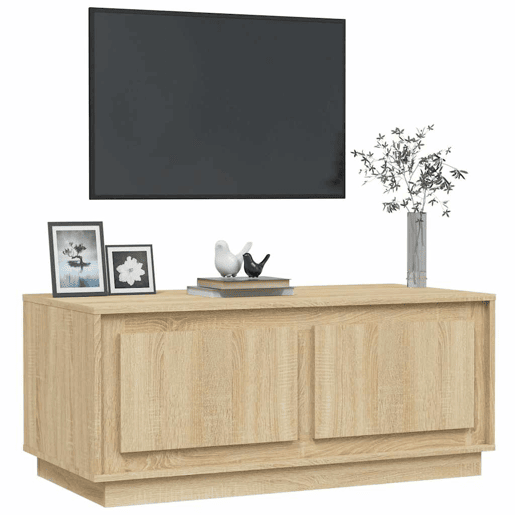 Mesa de Centro, Mesa baixa, 102x50x44 cm derivados madeira carvalho sonoma