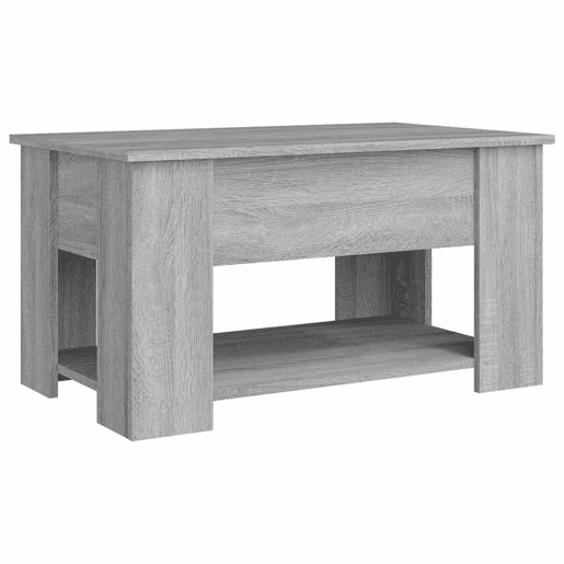 Mesa de Centro, Mesa baixa, 79x49x41cm derivados de madeira cinzento sonoma