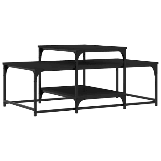 Mesa de Centro, Mesa baixa, 102x60x45 cm derivados de madeira preto
