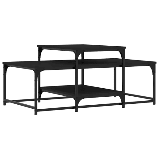 Mesa de Centro, Mesa baixa, 102x60x45 cm derivados de madeira preto