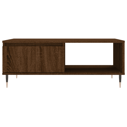 Mesa de Centro, Mesa baixa, 90x60x35 cm derivados madeira carvalho castanho
