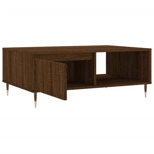 Mesa de Centro, Mesa baixa, 90x60x35 cm derivados madeira carvalho castanho