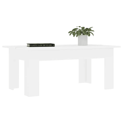 Mesa de Centro, Mesa baixa, 100x60x42 cm derivados de madeira branco