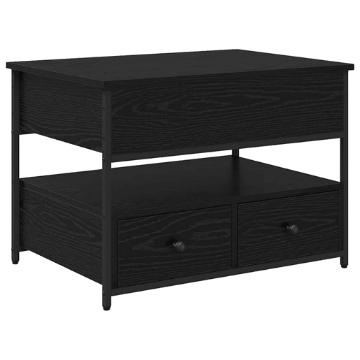 Mesa de Centro, Mesa baixa, com gaveta Carvalho Preto 70 x 50 x 54.5 cm