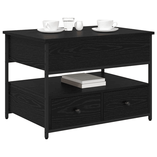 Mesa de Centro, Mesa baixa, com gaveta Carvalho Preto 70 x 50 x 54.5 cm