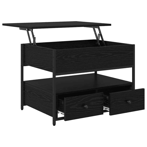 Mesa de Centro, Mesa baixa, com gaveta Carvalho Preto 70 x 50 x 54.5 cm