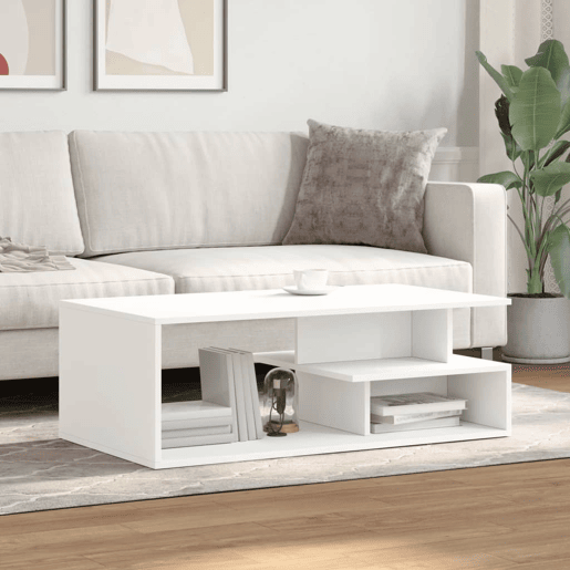 Mesa de Centro, Mesa baixa, 102x55x35 cm derivados de madeira branco