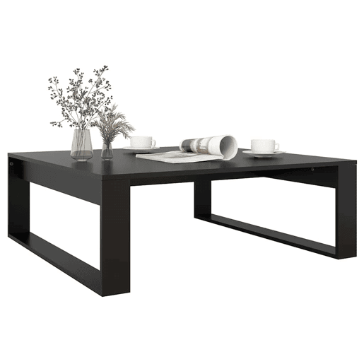 Mesa de Centro, Mesa baixa, 100x100x35 cm derivados de madeira preto