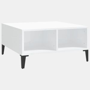Mesa de Centro, Mesa baixa, 60x60x30cm derivados de madeira branco brilhante