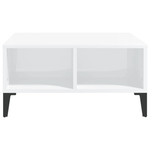 Mesa de Centro, Mesa baixa, 60x60x30cm derivados de madeira branco brilhante