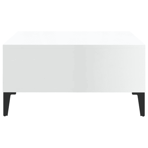 Mesa de Centro, Mesa baixa, 60x60x30cm derivados de madeira branco brilhante