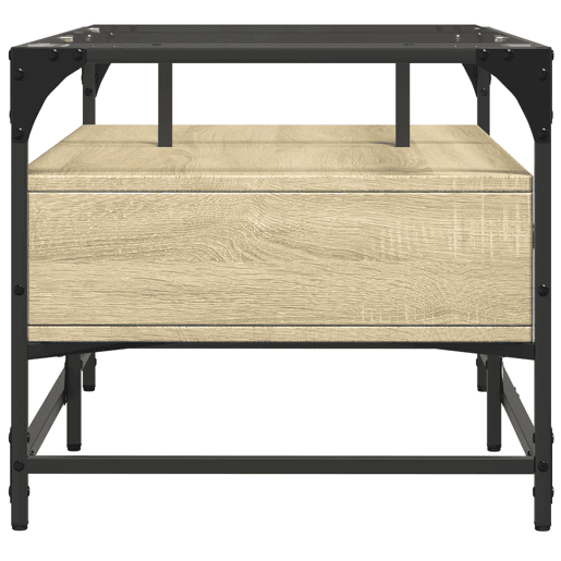 Mesa de Centro, Mesa baixa ctopo de vidro 98,5x50x45cm carvalho sonoma aço