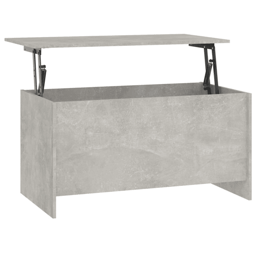 Mesa de Centro, Mesa baixa, 102x55,5x52,5cm madeira processada cinza cimento
