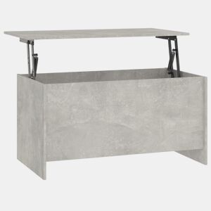 Mesa de Centro, Mesa baixa, 102x55,5x52,5cm madeira processada cinza cimento