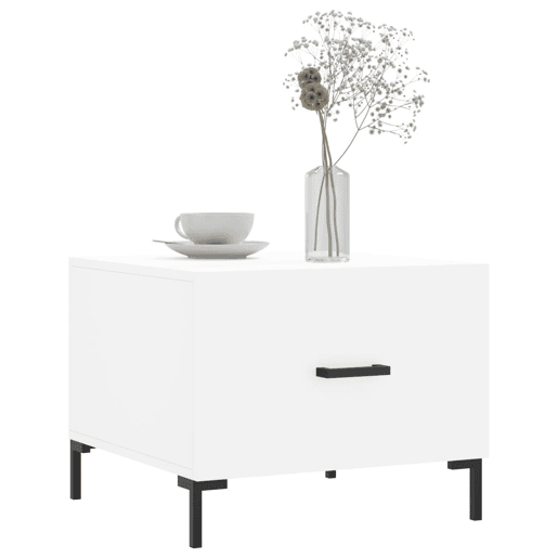Mesa de Centro, Mesa baixa, 50x50x40 cm derivados de madeira branco