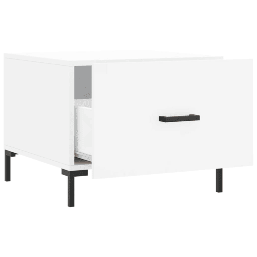 Mesa de Centro, Mesa baixa, 50x50x40 cm derivados de madeira branco