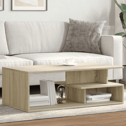 Mesa de Centro, Mesa baixa, 102x55x35 madeira processada carvalho sonoma