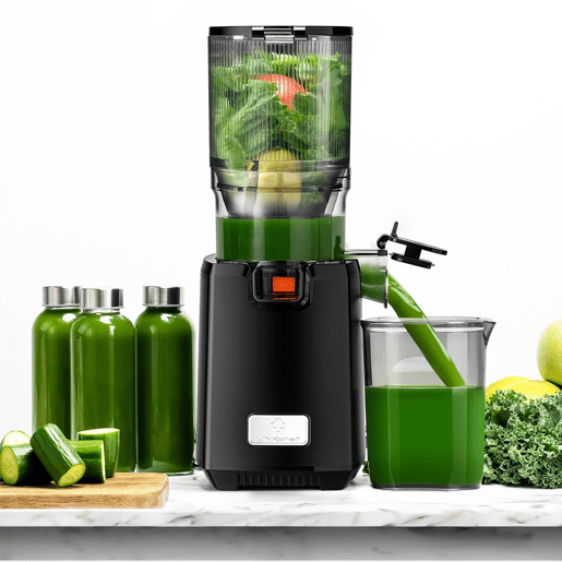 LINKChef SJ-052-EU-BL Espremedor de sumor - Certificação CE 250W Moc 1.8L Grande capacidade Prensagem a frio baixa velocidade de 50 a 65 RPM Operação simples - Preto