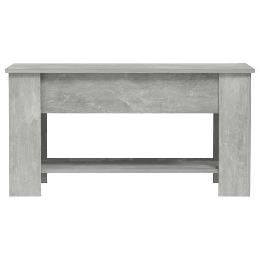 Mesa de Centro, Mesa baixa, 101x49x52 cm madeira processada cinza cimento