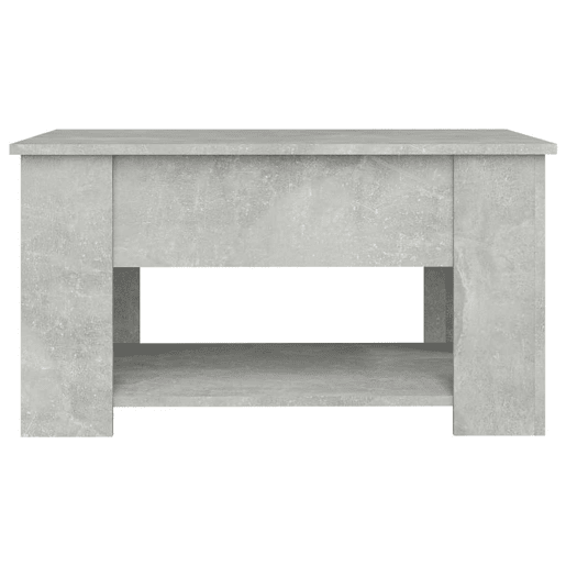 Mesa de Centro, Mesa baixa, 79x49x41 cm madeira processada cinza cimento
